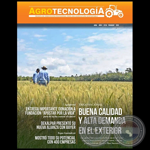 AGROTECNOLOGÍA – REVISTA DIGITAL - ABRIL - AÑO 8 - NÚMERO 95 - AÑO 2019 - PARAGUAY